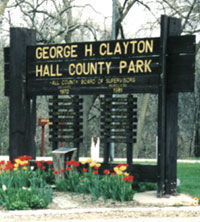 Hall County Park sign